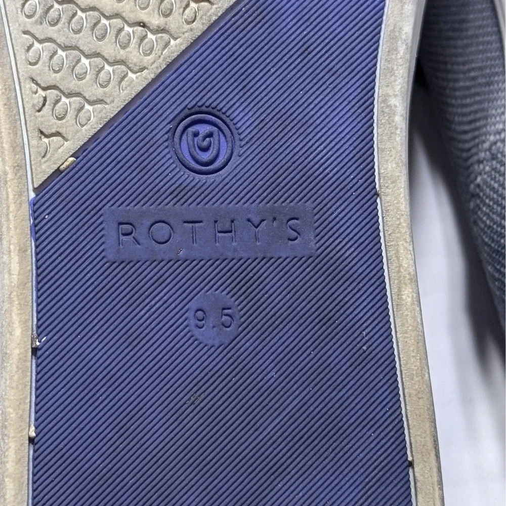 Rothy's Women The‎ Sneaker Slate Grey Signature Thread Size 9.5 Quiet Luxury